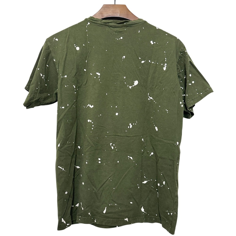 Reason Brand Mens Olive Green It's All Good Smoking Cat Paint Splatter Tee‎ L - Picture 2 of 10